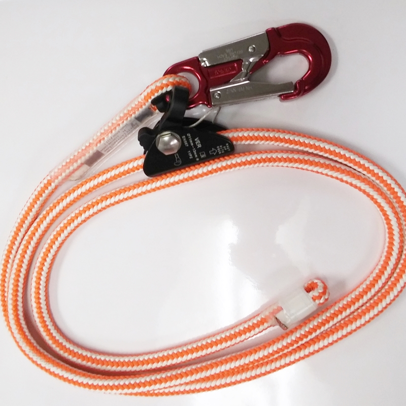 8' Rope Grab Lanyard - Aluminum Snap